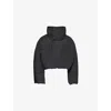 Entire Studios Dbl Oversized Cropped Shell Down Jacket In Black