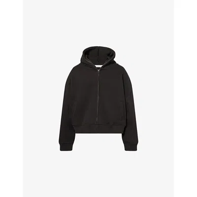 ENTIRE STUDIOS MENS BLACK ETERNAL DROPPED-SHOULDER COTTON HOODY