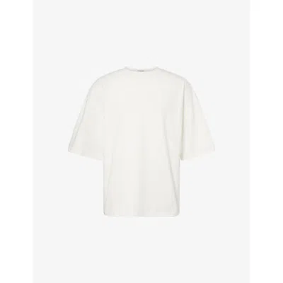 ENTIRE STUDIOS MENS WHITE BOXY-FIT CREWNECK COTTON T-SHIRT&NBSP;