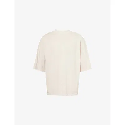 Entire Studios Mens Off White Boxy-fit Crewneck Cotton T-shirt