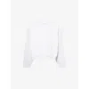 Entire Studios Mens Heather Grey Crewneck Boxy-fit Cotton Sweatshirt In White