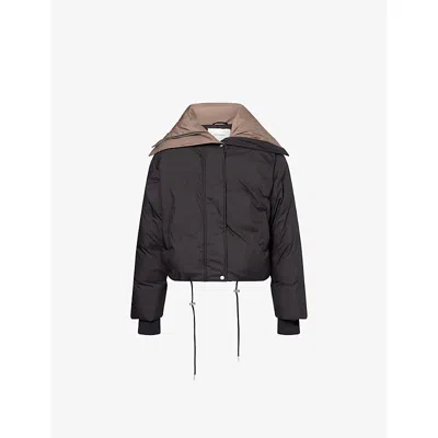 Entire Studios Mens  Kelly Spread-collar Padded Jacket In Blue