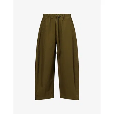 Entire Studios Mens  Loft Wide-leg Cotton Trousers In Green