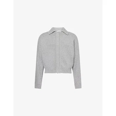 Entire Studios Mens  Marla Wool-blend Bomber Cardigan In Gray