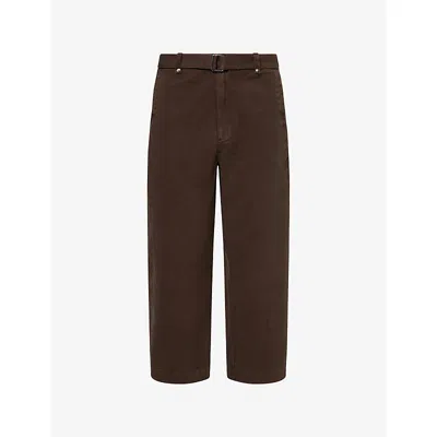 Entire Studios Mens  Wide-leg Gully Denim Jeans In Brown