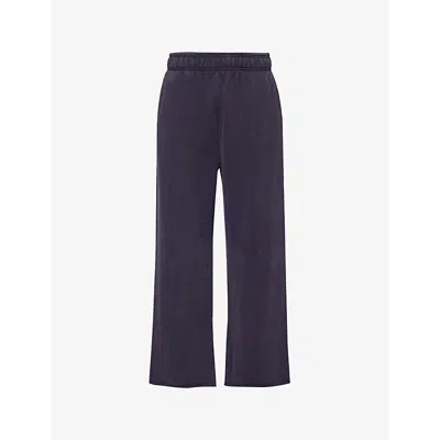 Entire Studios Mens  Two-slip-pockets Wide-leg Relaxed-fit Cotton-jersey Jogging Bottoms In Ink