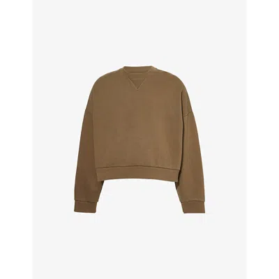 Entire Studios Mens  Box Crew-neck Relaxed-fit Cotton-jersey Sweatshirt In Cork
