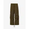 Entire Studios Army Green Cotton Cargo Pant In Pine