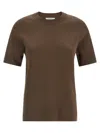 Entire Studios Mercerized Crew Neck T-shirt In Brown