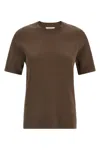 Entire Studios Mercerized Crew Neck T-shirt In Brown
