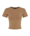 Entire Studios Micro Cropped T-shirt In Brown