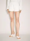 Entire Studios Elasticated Waistband Micro Shorts In Off White