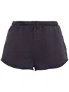 Entire Studios Ruched Jersey Mini Shorts In Purple