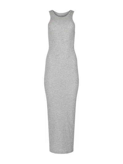 Entire Studios Midi Muscle Tank Dress In Gray