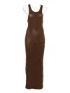 Entire Studios Midi Muscle Tank Dress In Brown