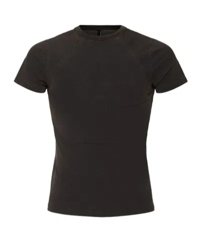 Entire Studios Mid-length Crew Neck T-shirt In Black