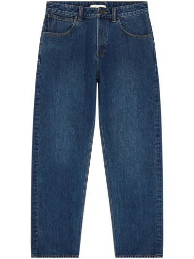 Entire Studios Mid-rise Straight-leg Jeans In Blue