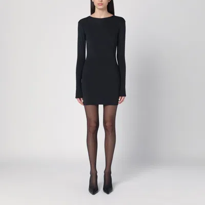 ENTIRE STUDIOS MINI BLACK DRESS IN NYLON BLEND