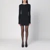 Entire Studios Mini Black Dress In Nylon Blend