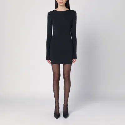 Entire Studios Crew Neck Fitted Silhouette Long Sleeves Dress In Black