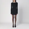 Entire Studios Mini Black Dress In Nylon Blend