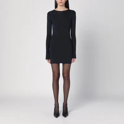 ENTIRE STUDIOS MINI BLACK DRESS IN NYLON BLEND
