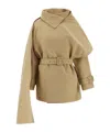Entire Studios Mini Scarfcoat Coat In Brown