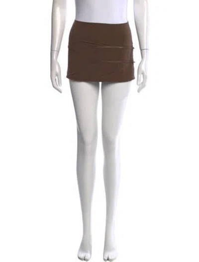 Pre-owned Entire Studios Mini Skirt In Brown