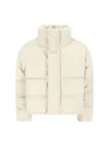 Entire Studios High Collar Padded Quilted Jacket In Cream