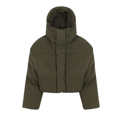 Pre-owned Entire Studios Mml Hooded Puffer Jacket 'hunter' | Brown | Men's Size Xl