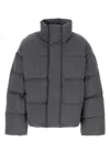 Entire Studios Wool Down Jacket High Collar Quilted In Gray