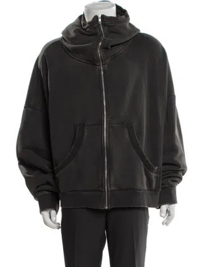 Pre-owned Entire Studios Mock Neck Long Sleeve Hoodie In Grey