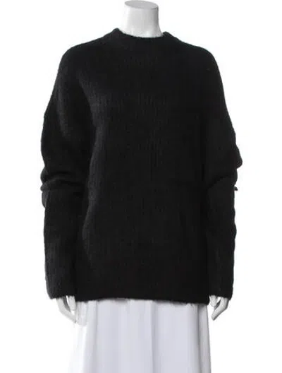 Pre-owned Entire Studios Mock Neck Long Sleeve Sweatshirt In Black