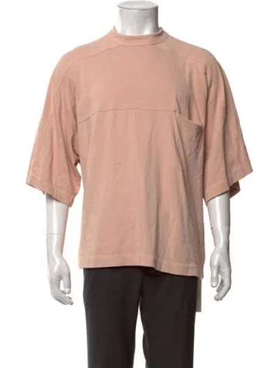 Pre-owned Entire Studios Mock Neck Short Sleeve T-shirt In Pink