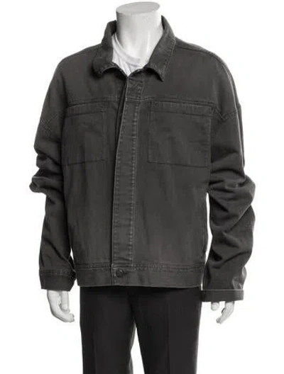 Pre-owned Entire Studios Moto Jacket In Gray