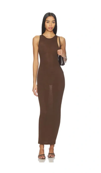 Entire Studios Muscle Tank Dress In Brown