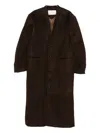 Entire Studios Mute Button-front Overcoat In Brown