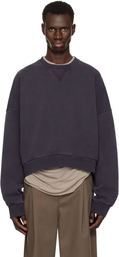 Entire Studios Navy Box Sweatshirt In Ink