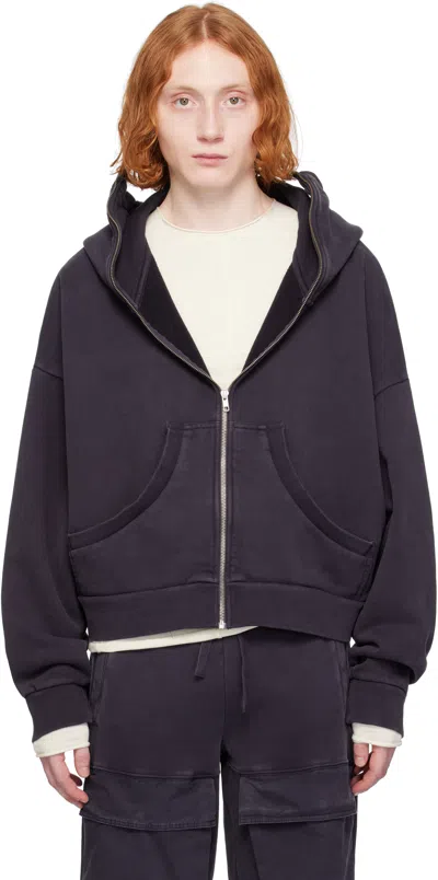 Entire Studios Navy Full Zip Hoodie In Ink