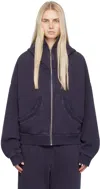 Entire Studios Navy Full Zip Hoodie In Ink