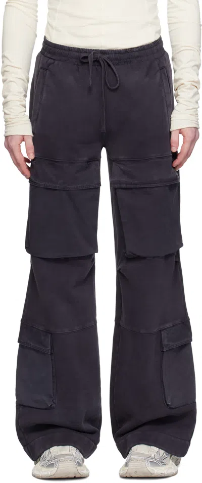 Entire Studios Navy Utility Cargo Pants In Ink