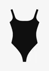 Entire Studios Nylon-blend Sleeveless Bodysuit In Black