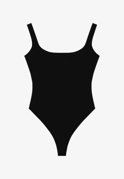 Entire Studios Nylon-blend Sleeveless Bodysuit In Grey