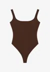 Entire Studios Nylon-blend Bodysuit In Brown