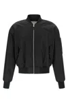 Entire Studios Nylon Bomber Jacket Puffer Jackets Black In Black