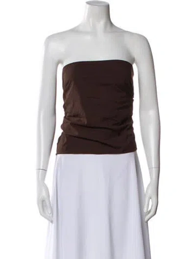 Pre-owned Entire Studios Nylon Crew Neck Top In Brown