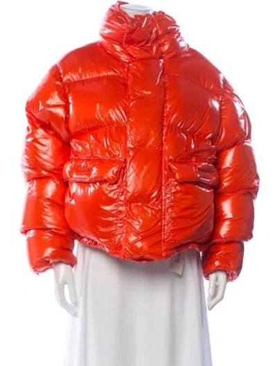 Pre-owned Entire Studios Nylon Down Jacket In Orange