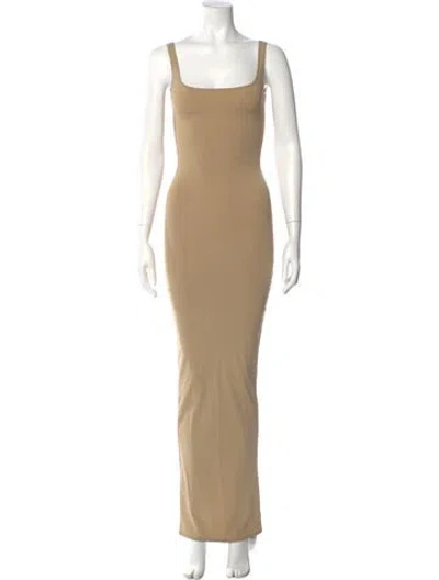 Pre-owned Entire Studios Nylon Long Dress In Neutral