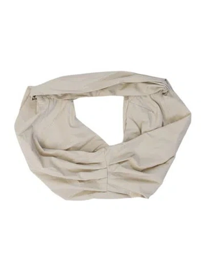 Pre-owned Entire Studios Nylon Off-the-shoulder Blouse In Neutral