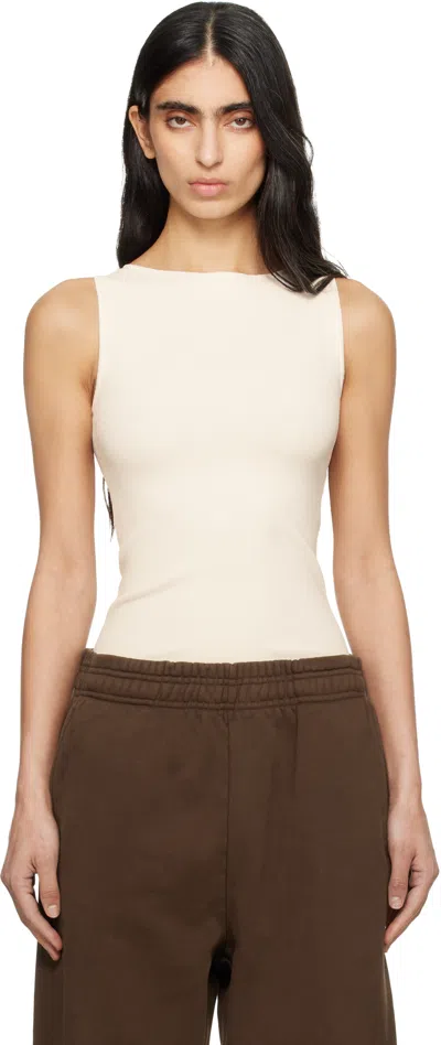 Entire Studios Off-white Boat Neck Top